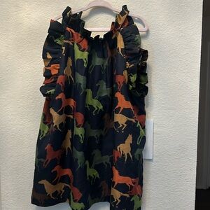 Beautiful Janie and Jack horse blouse great for formal wear